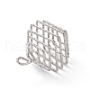 Iron Wire Spiral Bead Cage Pendants IFIN-Q126-02P-02-3
