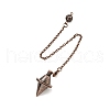 Brass Cable Chain Pointed Dowsing Pendulums HJEW-D004-04-3