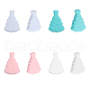 CHGCRAFT 8Pcs 4 Colors Silicone Beads SIL-CA0002-34-1