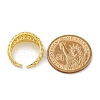 Rack Plating Brass Cuff Finger Rings for Women RJEW-M028-20G-3