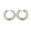 Tarnish Resistant 202 Stainless Steel Huggie Hoop Earrings EJEW-O087-08K-P-1
