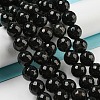 Natural Black Agate Round Beads Strand G-L084-10mm-28-1