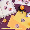 Halloween Theme Round Self-Adhesive Paper Decorative Stickers DIY-WH0308-557-4
