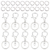 DELORIGIN 40Pcs Alloy Split Key Rings DIY-DR0001-13-1