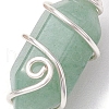 Natural Mixed Stone Copper Wire Wrapped Pointed Pendants PALLOY-JF02677-02-2