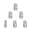 Tibetan Style Alloy Rectangle Pendants TIBEP-PH0004-89-1