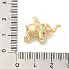Brass Micro Pave Clear Cubic Zirconia Pendants KK-Z073-22G-3