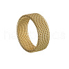 Stainless Steel Braided Mesh Finger Rings for Women Men WG8C54F-17-2
