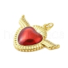 Rack Plating Brass Enamel Pendants KK-S380-33G-B-2