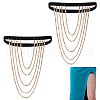 Tassel Alloy Crystal Rhinestone Thigh Chain for Women AJEW-WH0554-38A-1