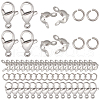GOMAKERER 304 Stainless Steel Bead Tips & Open Jump Ring & Lobster Claw Clasps Findings Kits DIY-GO0002-20P-1