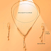 Fashionable Vintage Brass Tassel Pendant Earrings & Necklaces Sets for Women MS0367-4