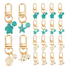 Turtle Starfish Synthetic Turquoise Pendant Decorations HJEW-PH01918-7
