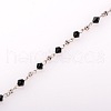 Handmade Bicone Glass Beads Chains for Necklaces Bracelets Making X-AJEW-JB00061-03-1