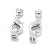 Anti-Tarnish Rhodium Plated 925 Sterling Silver Lobster Claw Clasps STER-L055-061P-1