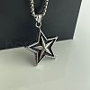 Stylish Stainless Steel Punk Star Unisex Pendant Necklace MI2754-5