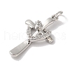 Rack Plating Brass & Clear Cubic Zirconia Pendants KK-L216-055P-2