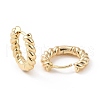Brass Twist Rope Hoop Earrings for Women EJEW-A083-17G-2