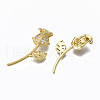 Brass Micro Pave Clear Cubic Zirconia Pendants ZIRC-N039-162B-NF-1