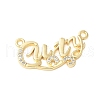 Brass Micro Pave Clear Cubic Zirconia Links KK-D357-03D-G-1