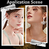 CREATCABIN 6 Pairs Leaf Shape Brass Cubic Zirconia Stud Earring Findings KK-CN0003-20P-5