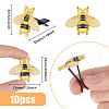 Bee Opaque Resin Car Air Vent Clips AJEW-AB00035-2