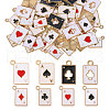 CHGCRAFT 48Pcs 8 Styles Alloy Enamel Pendants FIND-CA0009-08-1