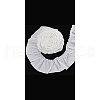 Cotton Pleated Lace Trim Ribbon OCOR-WH0097-25B-7