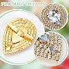 MAYJOYDIY US 4Pcs Brass Rhinestone Shoe Decorations FIND-MA0001-02A-5