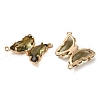 Brass Pave Faceted Glass Connector Charms X-FIND-Z020-04S-2