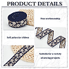 FINGERINSPIRE 10 Yards Ethnic Style Embroidery Polyester Ribbons OCOR-FG0002-24C-4