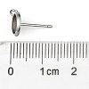 Non-Tarnish 304 Stainless Steel Stud Earring Settings & Findings STAS-MSMC002-05P-3