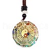Orgonite Chakra Natural & Synthetic Mixed Stone Pendant Necklaces PZ4674-10-1