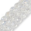 Transparent Electroplate Glass Beads Strands EGLA-N013-T8mm-B01-1