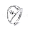 Rotatable Finger Cuff Rings for Women RJEW-S402-01P-1