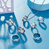 Unicraftale 12Pcs 6 Size Grooved Plain 304 Stainless Steel Finger Ring for Couple Lovers RJEW-UN0001-13-2