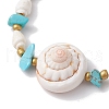 Summer Beach Natural Shiva Eye Shell Link Bracelets BJEW-JB10287-4