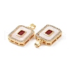 Brass Micro Pave Cubic Zirconia Pendants KK-E068-VC462-3