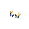 Butterfly Stainless Steel Pendant Slider Necklace & Stud Dangle Earring & Link Bracelet FS-WG94DC7-01-4