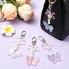 Butterfly Bowknot Acrylic Pendant Decoration HJEW-YW00034-01-4
