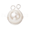 Shell Pearl Copper Wire Wrapped Round Pendants PALLOY-JF03607-02-3