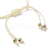 Sunflower Alloy Enamel Charms Braided Bracelets BJEW-A016-01A-3