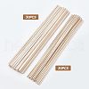 Olycraft 60Pcs 2 Style Candlenut Wood Sticks WOOD-OC0002-27-4