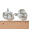 Opalite Copper Wire Wrapped Pendants G-K338-07P-06-3