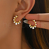 Elegant U-Shaped S925 Sterling Silver Clear Cubic Zirconia Stud Earrings BT5691-1