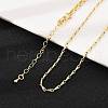 2MM Brass Textured Link Chain Necklaces NJEW-L356-02G-2
