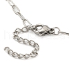 304 Stainless Steel Paperclip Chains Bracelet Making AJEW-P119-03P-3