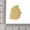 304 Stainless Steel Pendants STAS-C095-10G-3