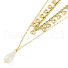 Ion Plating(IP) 304 Stainless Steel Double Layer Heart Necklaces NJEW-K276-26G-1