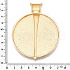 Plating Hammered Alloy Big Pendants PALLOY-T090-10G-3